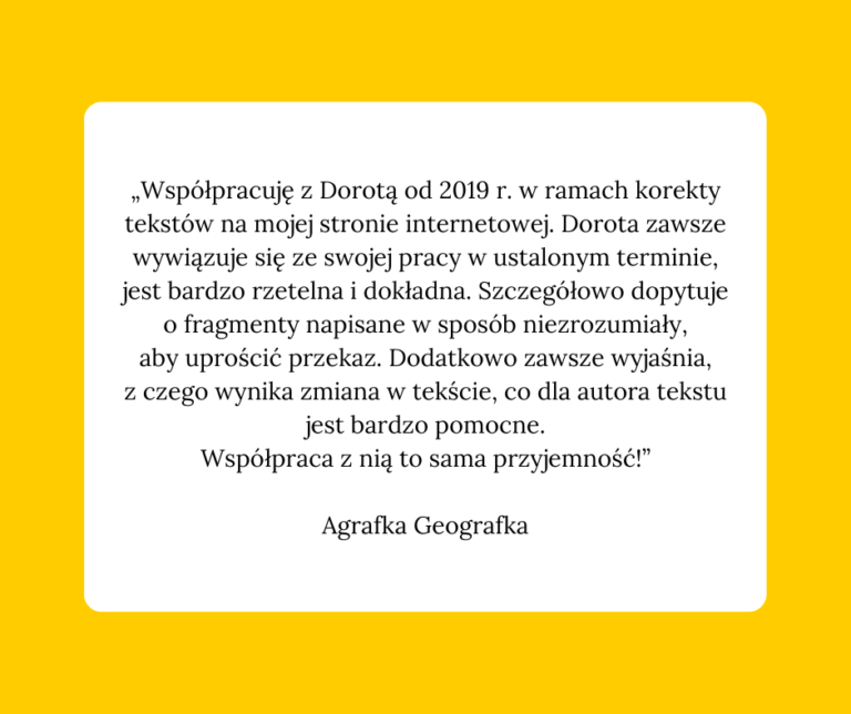 referencje korekta tekstu w j. polskim przeTŁUMACZ Dorota Oleś tłumacz języka angielskiego i języka hiszpańskiego