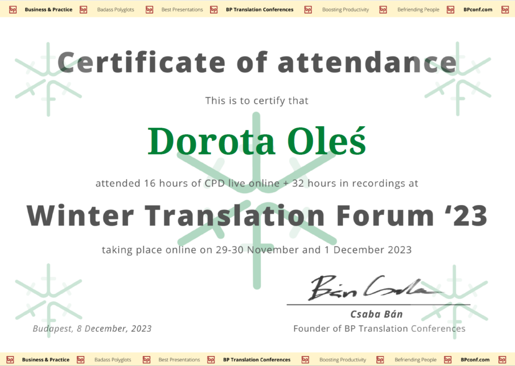 professional development_WTF2023 certificate